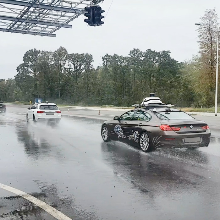 ADAS Sensor-Test bei Regen und Tageslicht